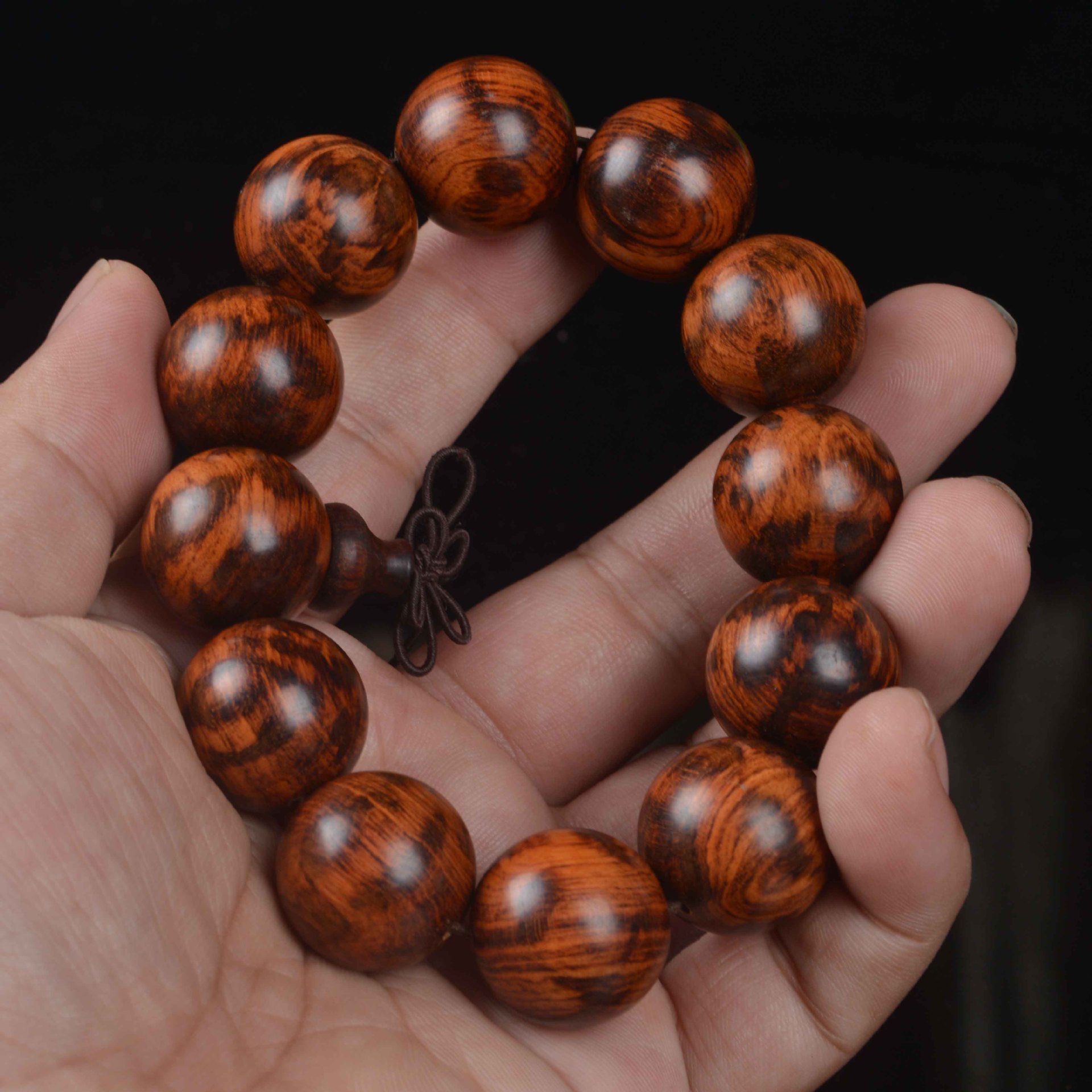 蛇纹木手串 高密度颗颗沉水 南美蛇纹木 蛇桑木 满纹 批发