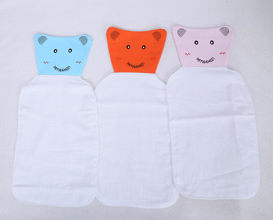 批发纯棉儿童吸汗巾 4层纱布隔汗巾垫背巾 可爱宝宝纯棉隔汗巾