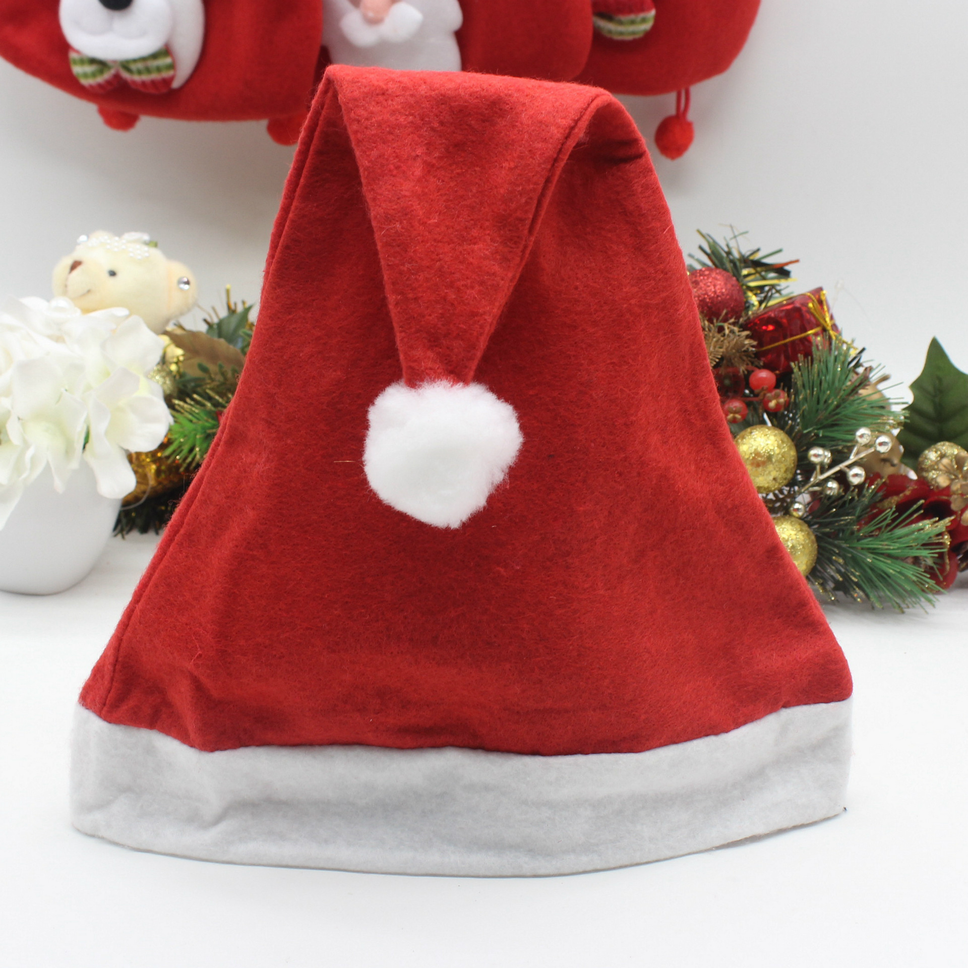 圣诞帽 普通无纺布圣诞帽子批发 圣诞老人帽 圣诞普帽