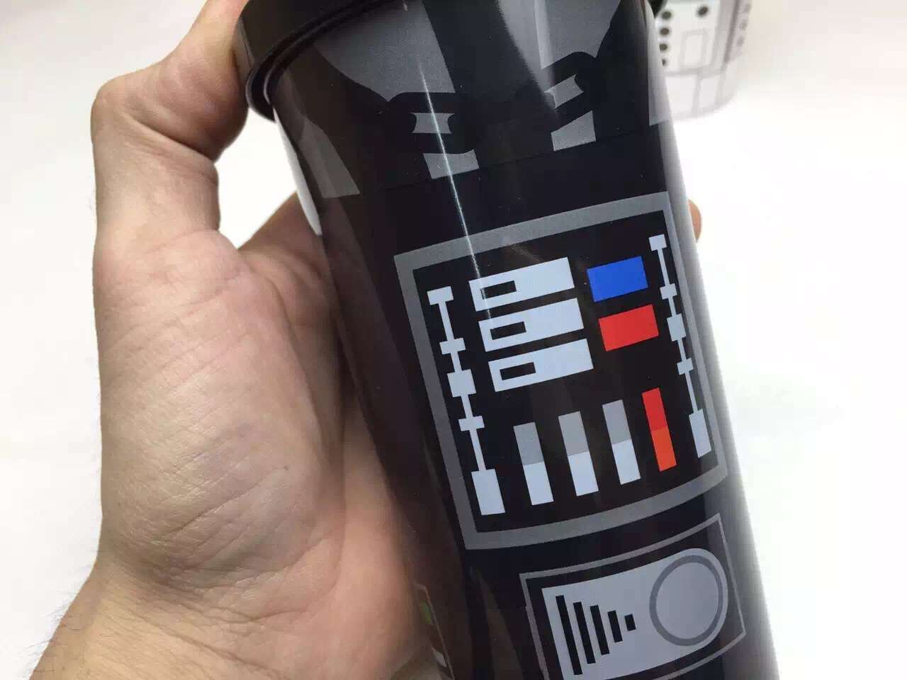 星球大战饮料杯 创意吸管杯 黑武士白兵塑料咖啡杯水杯