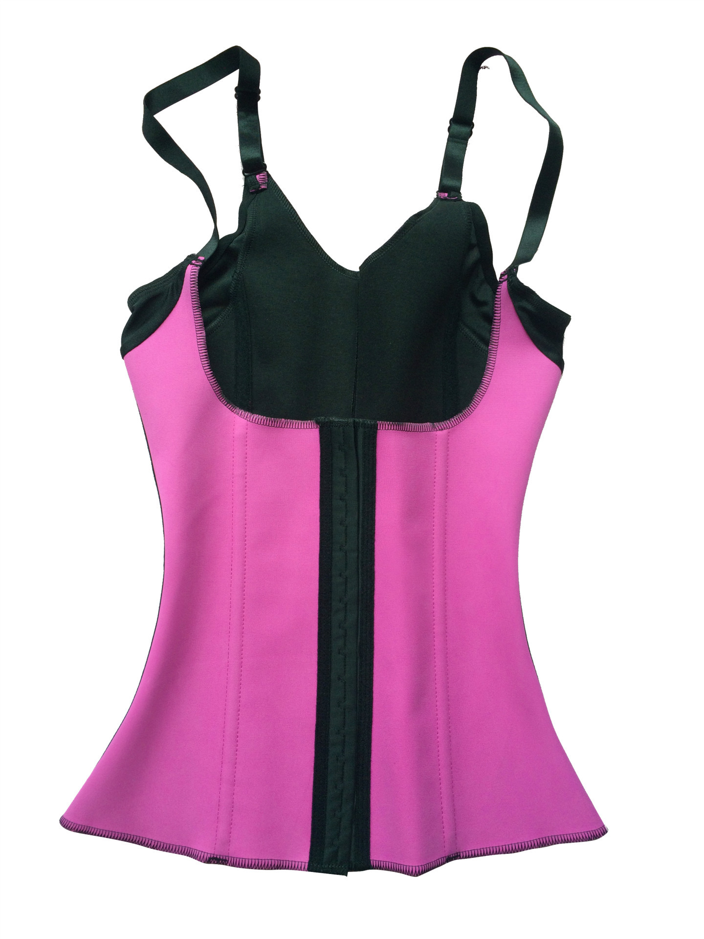 外贸双肩带环保橡胶塑身衣 背心 背心款rubber corset共6色