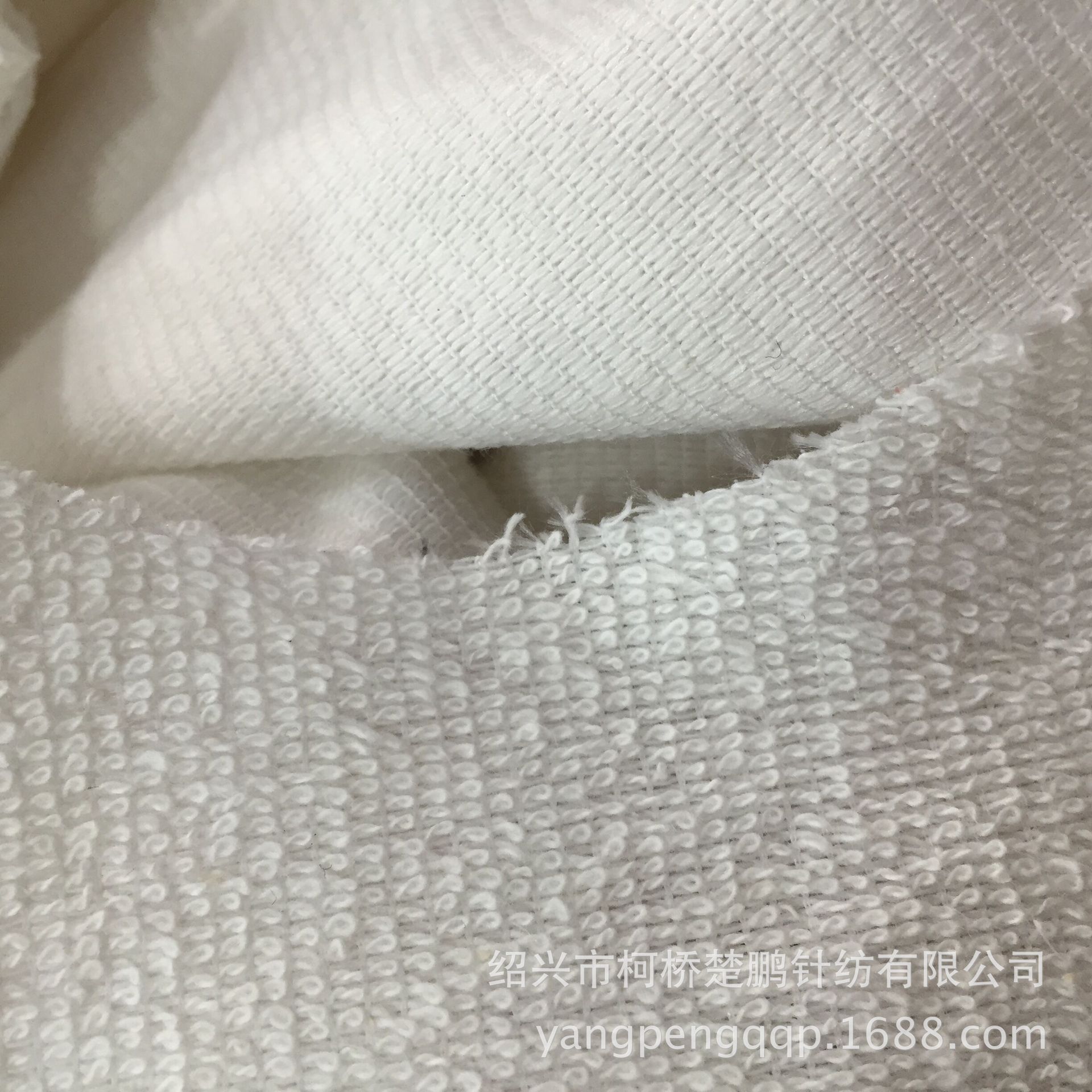 经编单面小毛圈毛巾布 经编无弹cvc毛