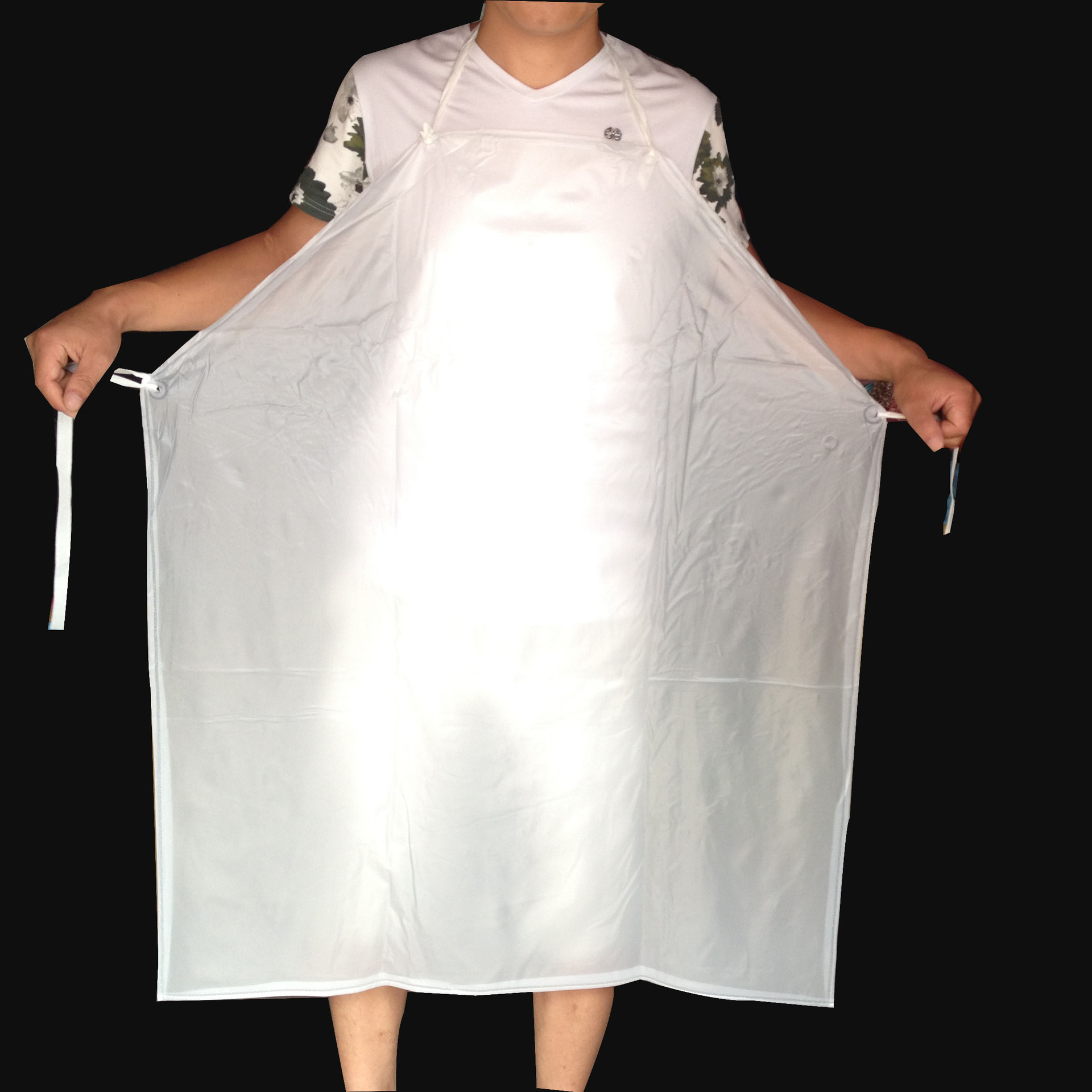 厂家直销 防水防油食品厂专用pvc透明白劳保围裙