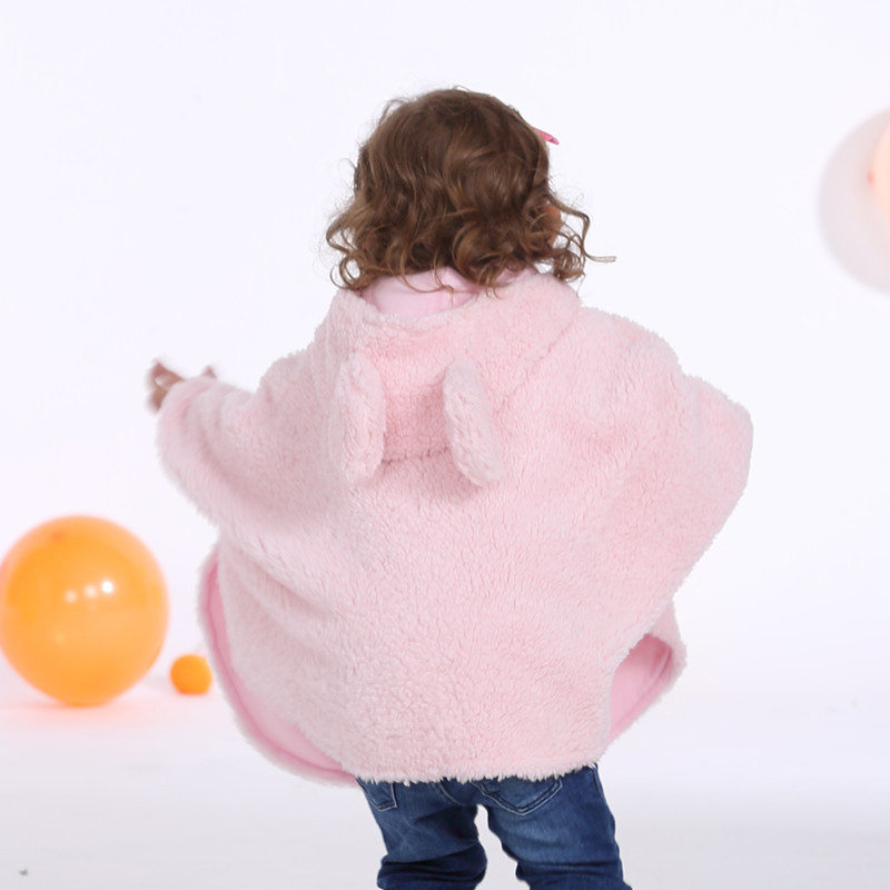 南极人2016新款童披风可爱公主连帽小斗篷小童披肩童装