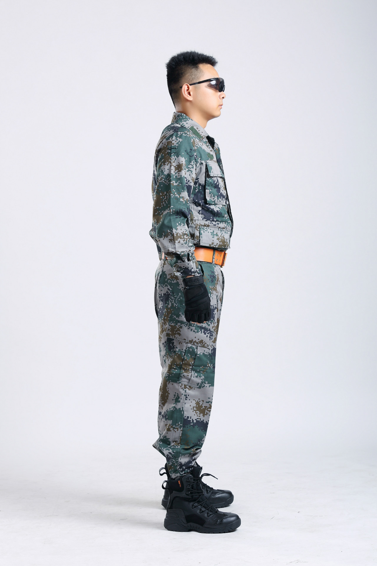 军迷** 户外迷彩工作服套装男 军训服作训特种兵陆军丛林迷彩服-中国