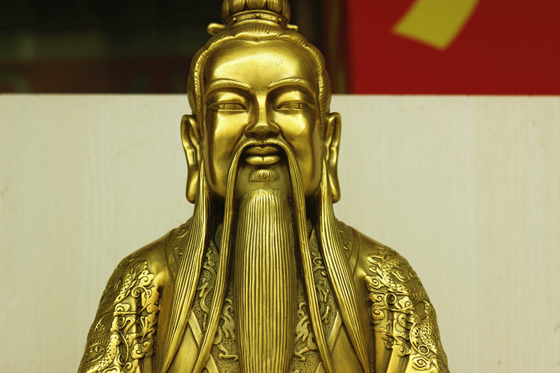 台湾祥狮纯铜佛像神像太上老君摆件三清道教始祖铜像家居装饰摆设