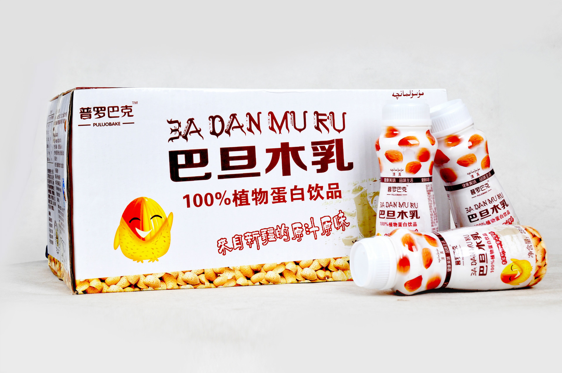 批发代理植物蛋白饮料小金牛巴旦木乳24瓶装新疆特产