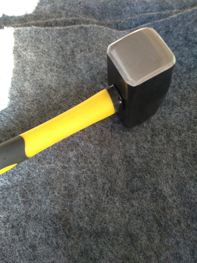 7两足磅大磅锤八角锤头红色黑色八角锤 锤子铁锤 工业铁锤头