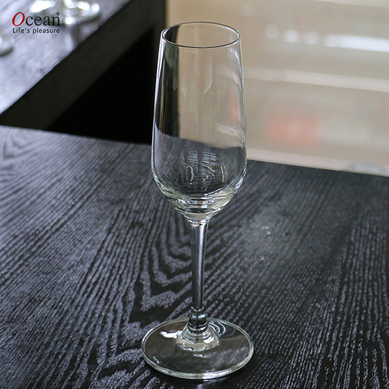 正品ocean透明玻璃杯香槟杯气泡酒杯高脚杯透明结婚酒具套装批发