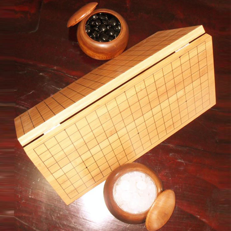 高档围棋盘_高档中国风围棋盘2cm全竹折叠棋盘厂家直销 激光刻线