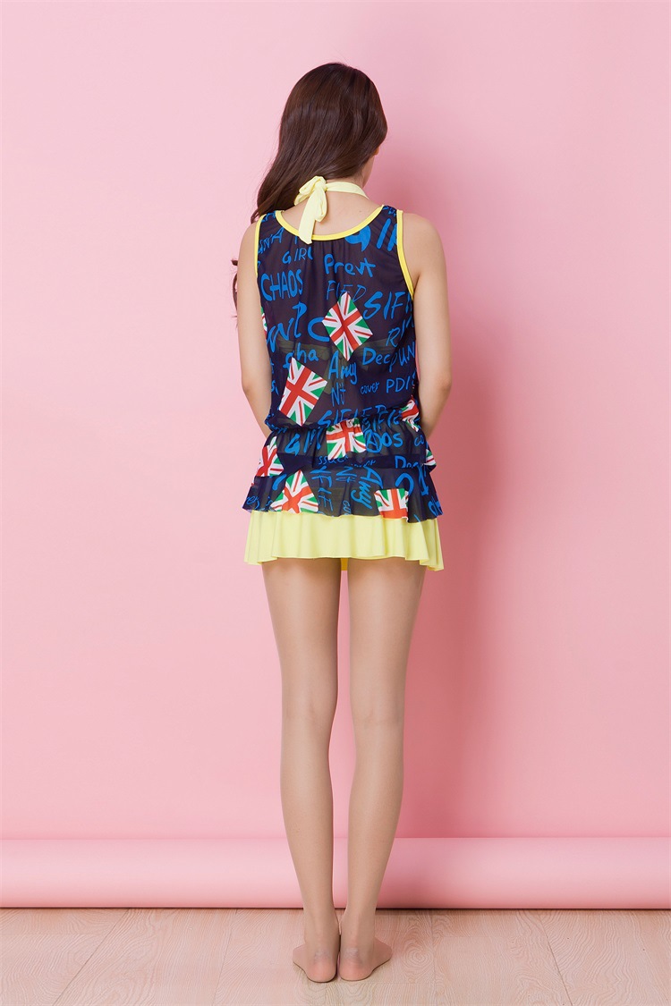 比基尼泳衣三件套女小胸钢托聚拢分体裙式bikini大胸韩国泳装批发