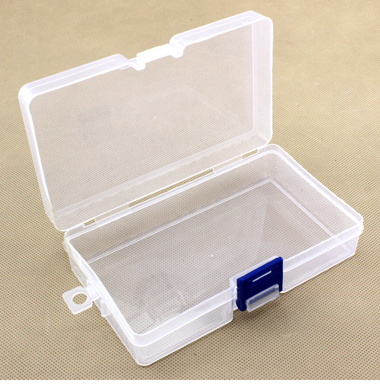 透明长方形塑料锁扣空盒样品盒零配元器件包装盒子工具收纳盒批发