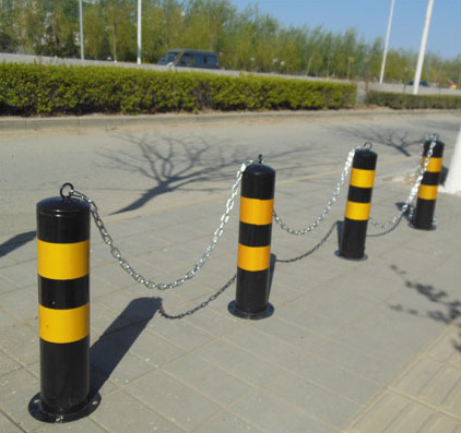 钢管固定隔离柱 路桩铁挡车立柱 车位地锁 固定钢管警示防撞柱