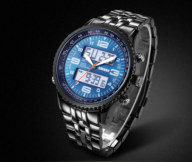 颜色: 蓝色370701 黑色370702 机芯:进口石英机芯 电子机芯 表壳