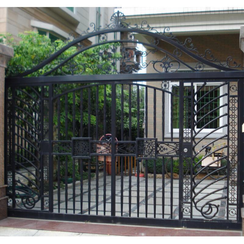 供应别墅平移铁艺大门 推拉铁艺大门 庭院铁艺门 按需定制