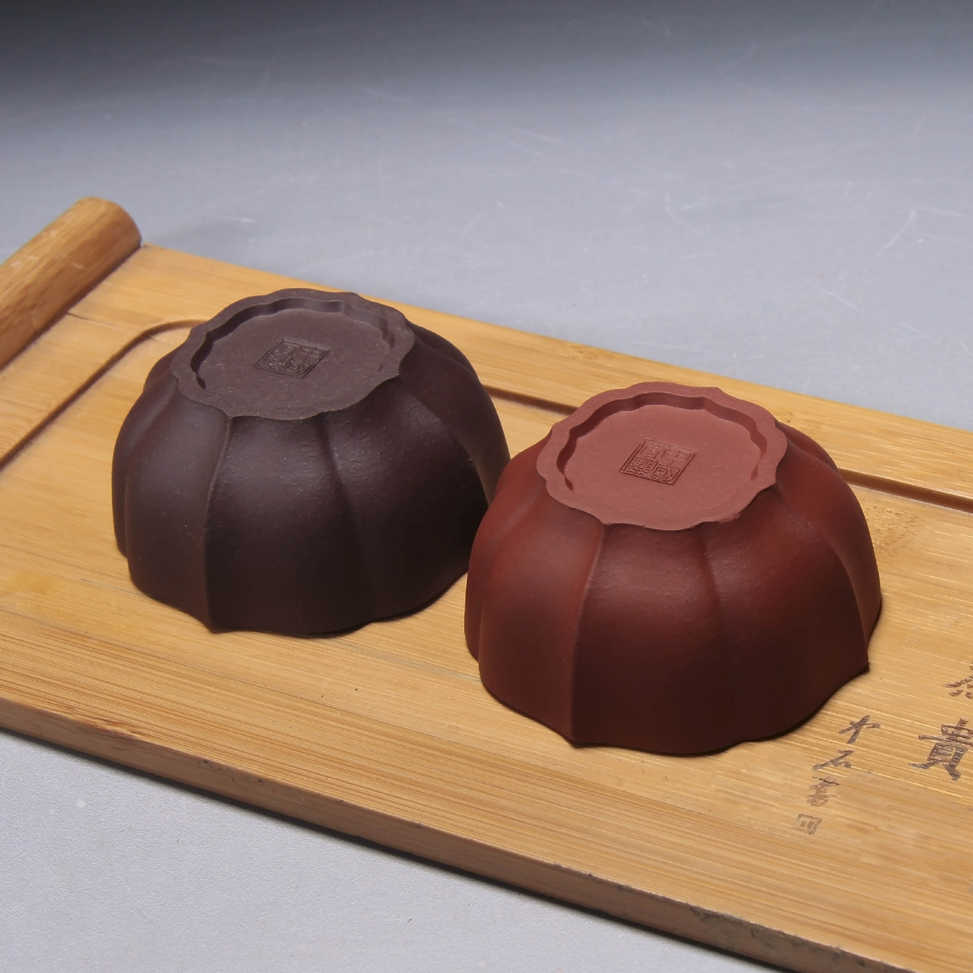 乐之厂家直销 宜兴紫砂泥小杯子70ml荷