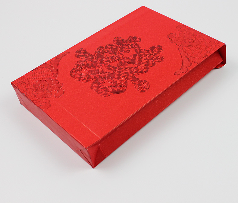 红包 【规格】25*17*4cm 【工艺】珠光纸/压纹/烫红金工艺/烫金色工艺