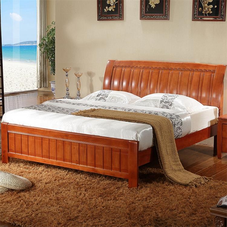 热销 实木床 特价床 厂家直销成套家具 1.8米款双人床促销