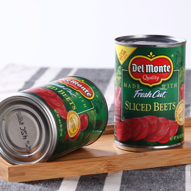美国原装进口 地扪切片红甜菜411g 蔬菜罐头 进口罐装甜菜