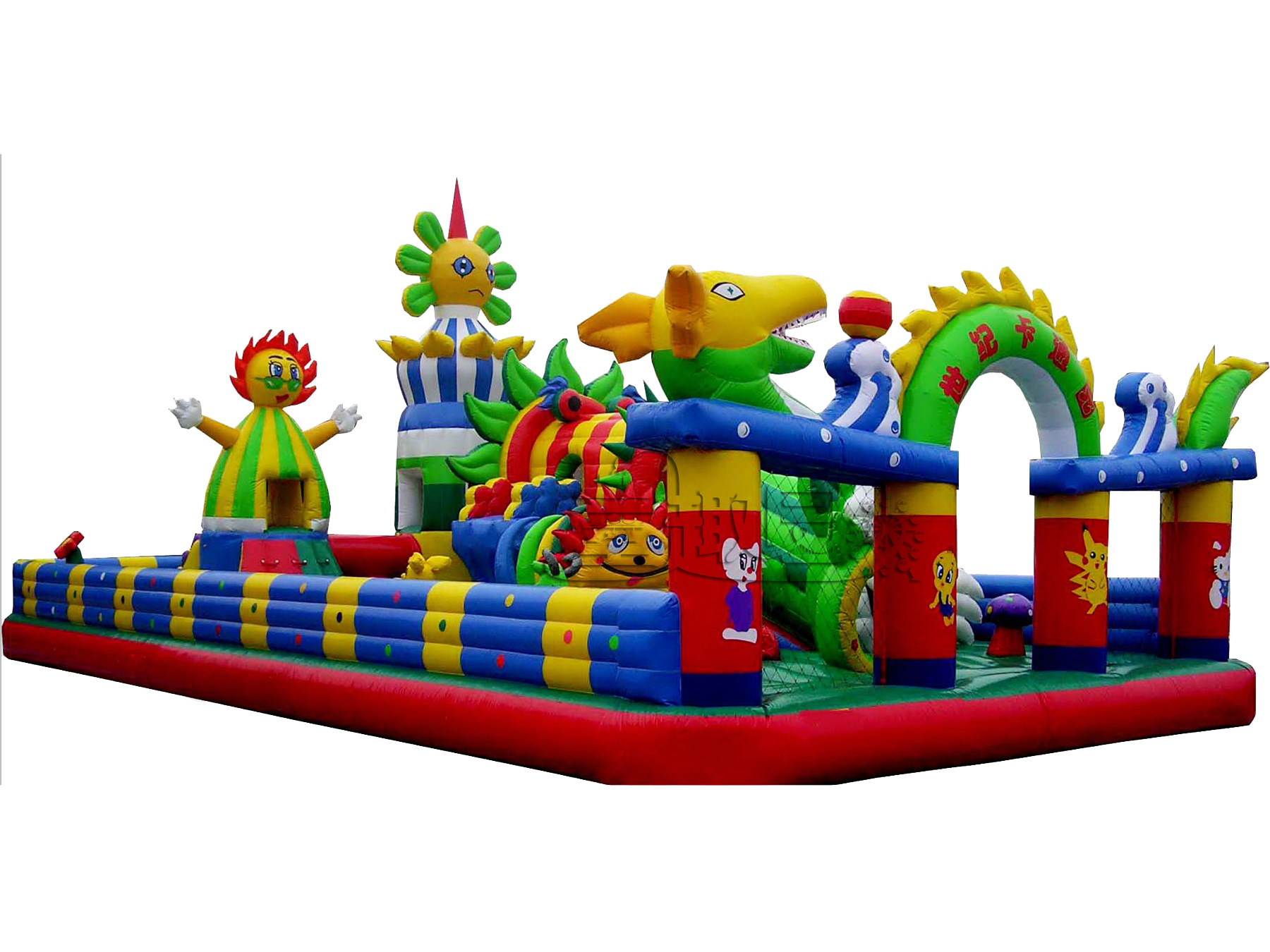 热销订做 新款卡通世纪乐园 室外娱乐充气城堡 儿童游乐设备批发