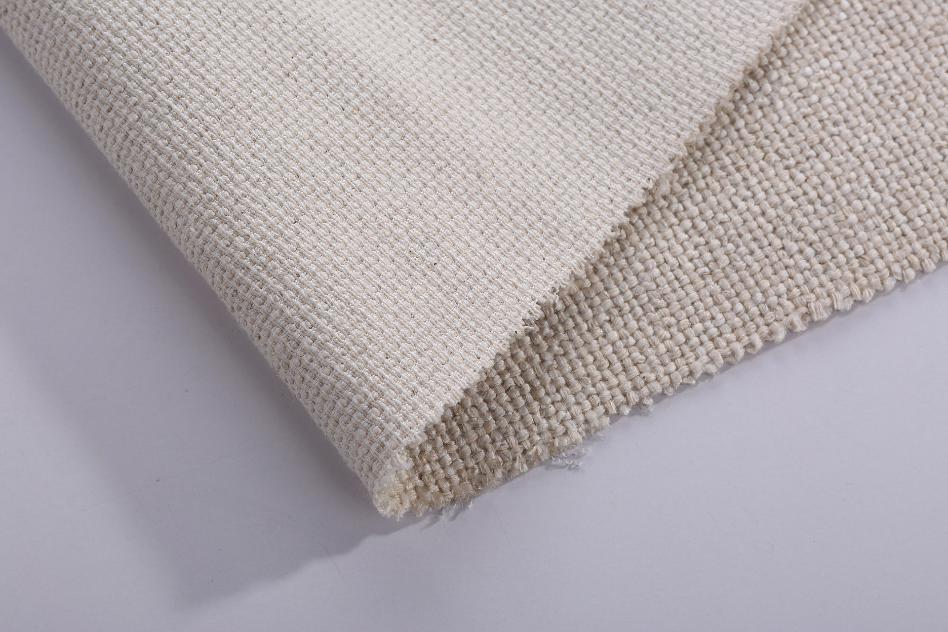 厂家直供 优质条纹棉麻面料 纯天然材质棉麻混纺粗麻布 沙发用布