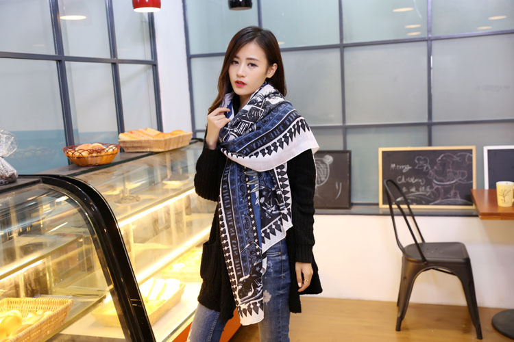 美国西部牛仔风格披肩 老鹰头星星图案柔软