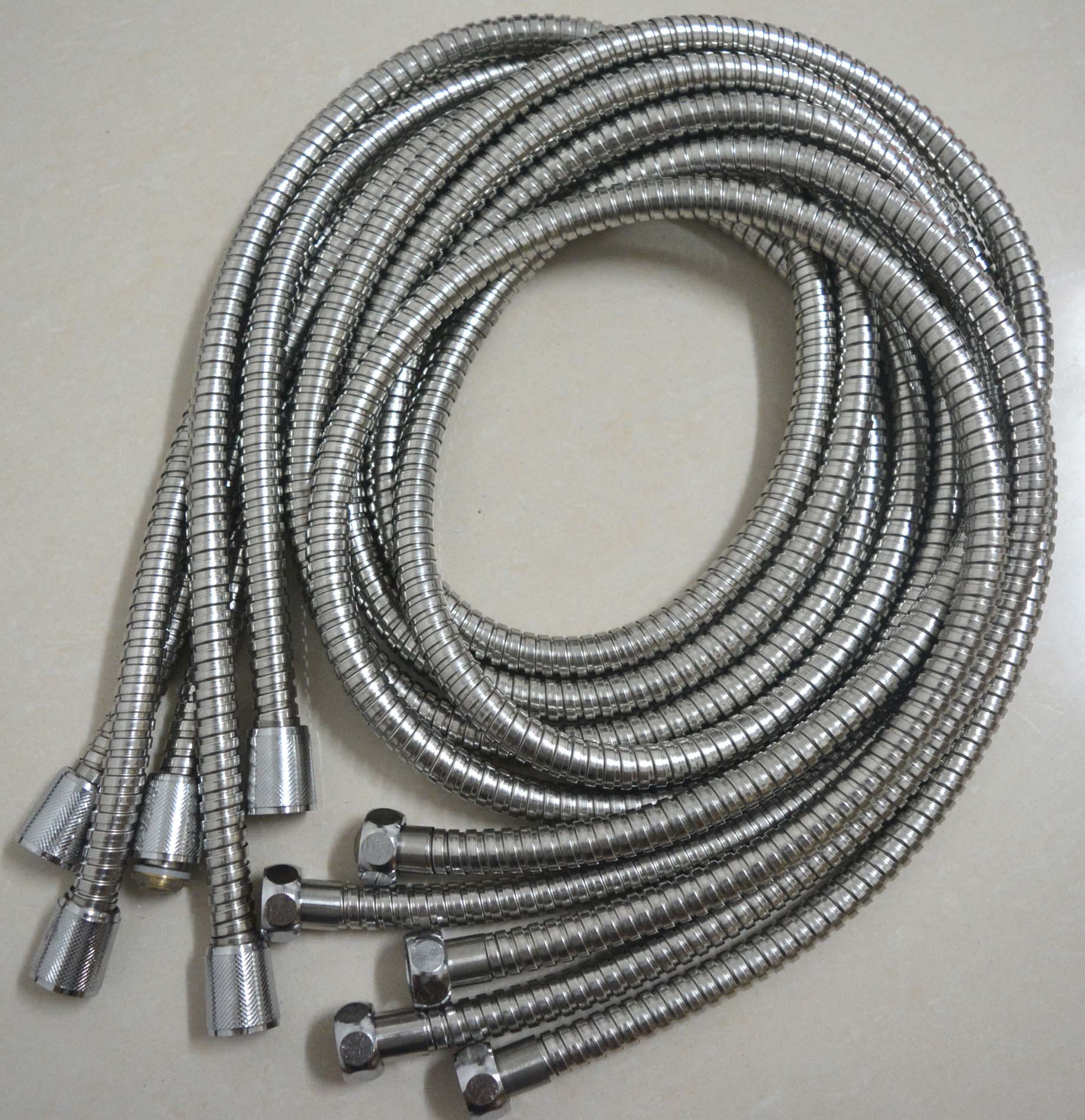 厂家直销花洒连接软管不锈钢弹簧淋浴管花洒软管