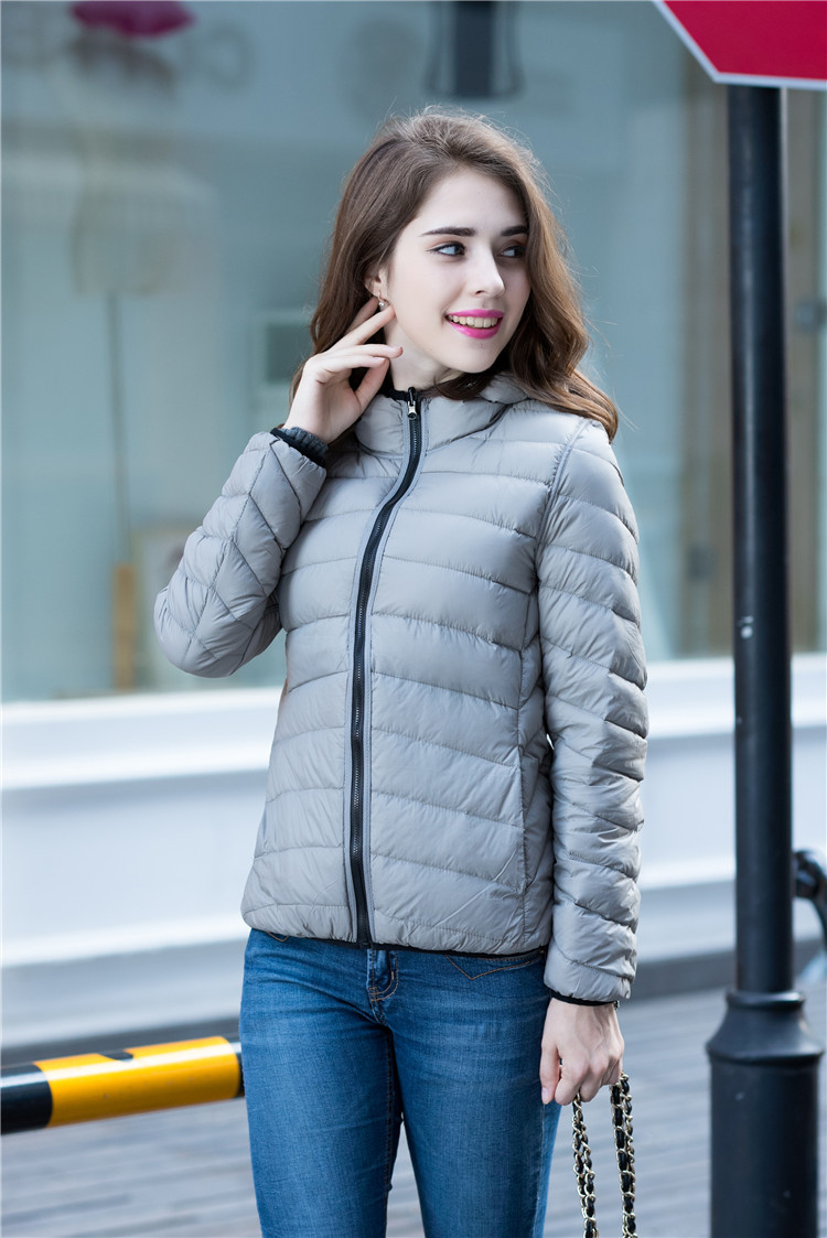 2015秋冬新款超轻薄羽绒服女短款修身两