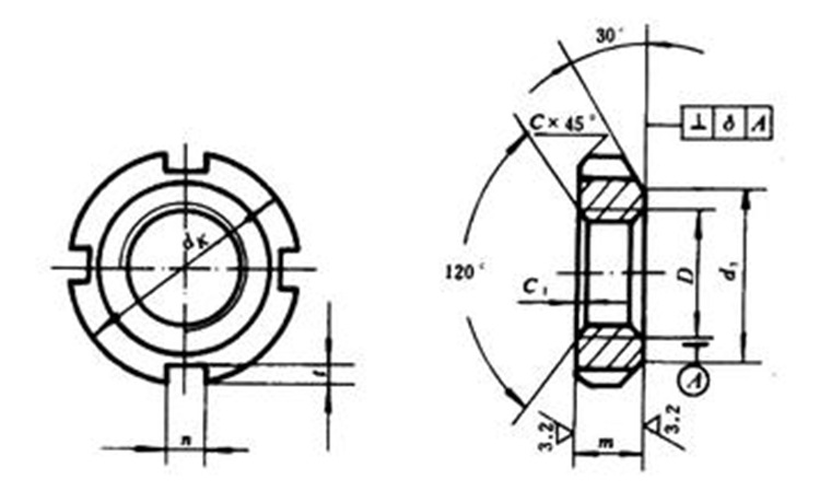 定制款高强度不锈钢圆螺母 碳钢非标防盗螺母 不锈钢锁紧螺母.