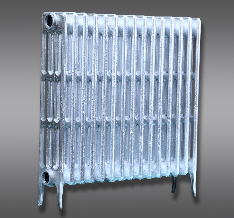 暖气片四柱非国标813暖气片家用老式铸铁喷塑烤漆银粉内腔无砂