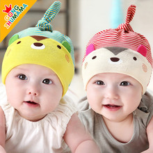 韩版秋冬款纯棉婴儿套头帽男女儿童帽宝宝帽针织小孩保暖帽