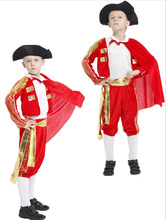万圣节服装儿童小小斗牛士服装 儿童节表演服装男童Cosplay王子