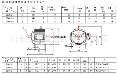 zdw-型卧式建筑用锥形转子电动机
