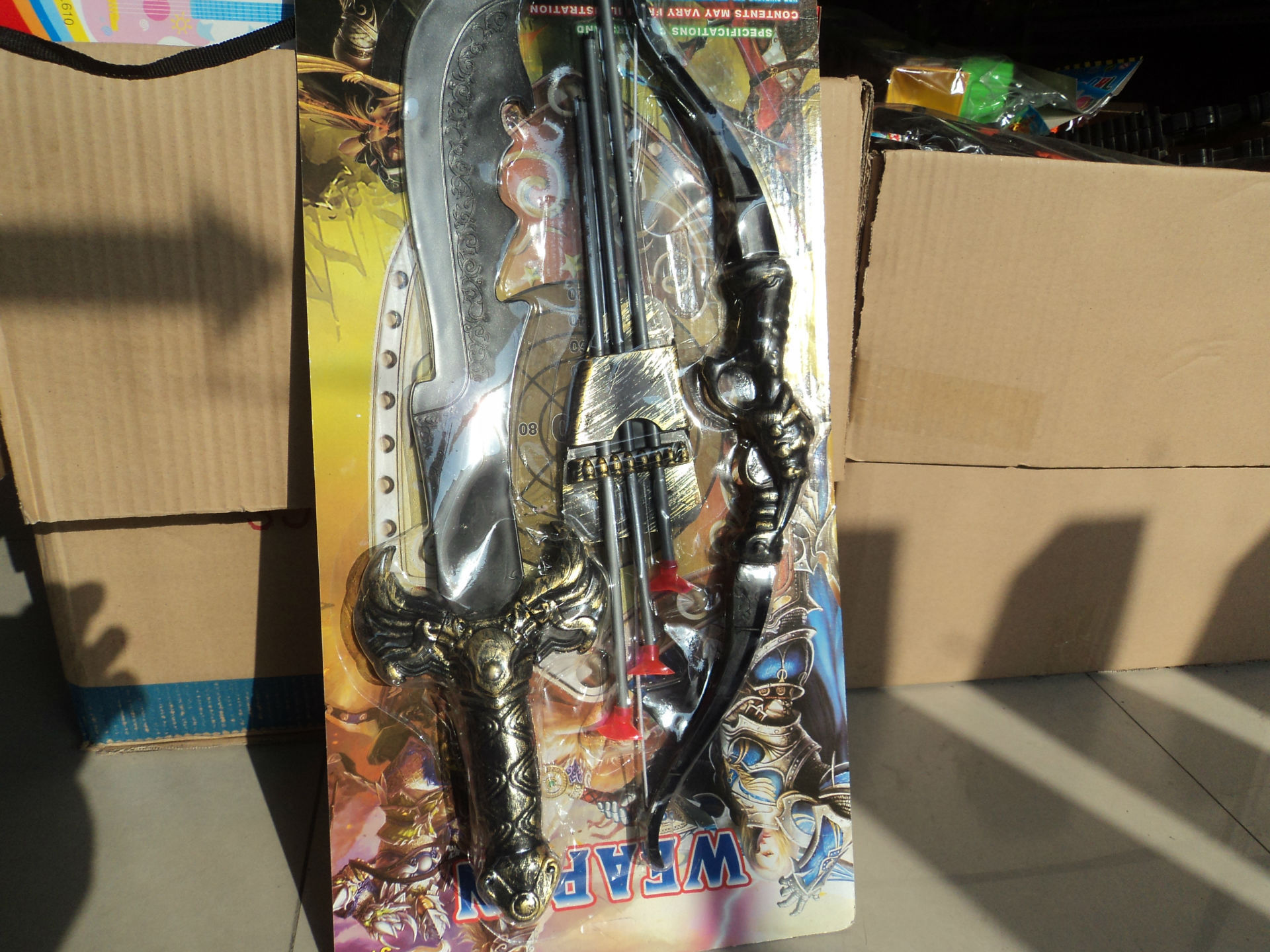 678刀剑玩具弓箭模型仿古兵器地摊玩具批发