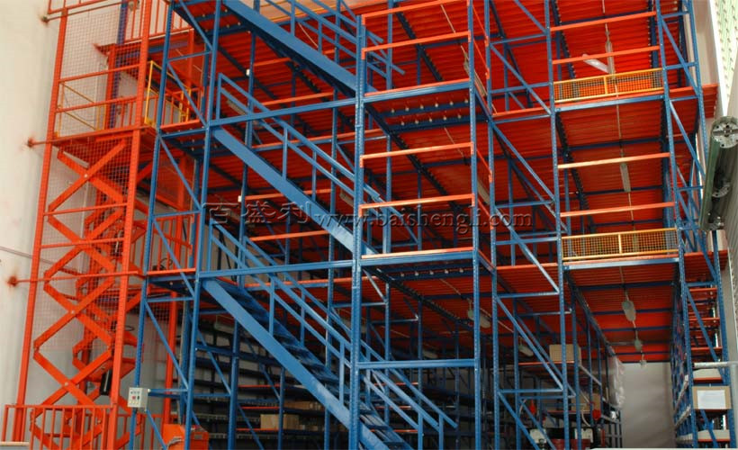 组合 钢扣板 仓库阁楼式货架 大跨度钢结构平台 摩托车阁楼平
