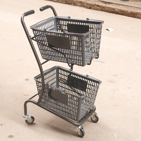 日式购物车 双层购物车 超市购物车 手推车