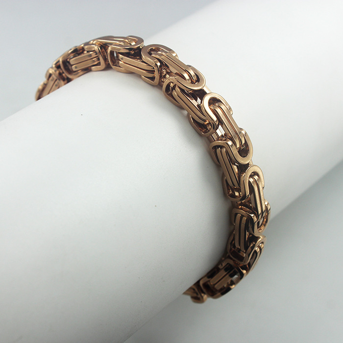 2016流行款不锈钢玫瑰金手链 欧美时尚钛钢手链批发 厂家直销