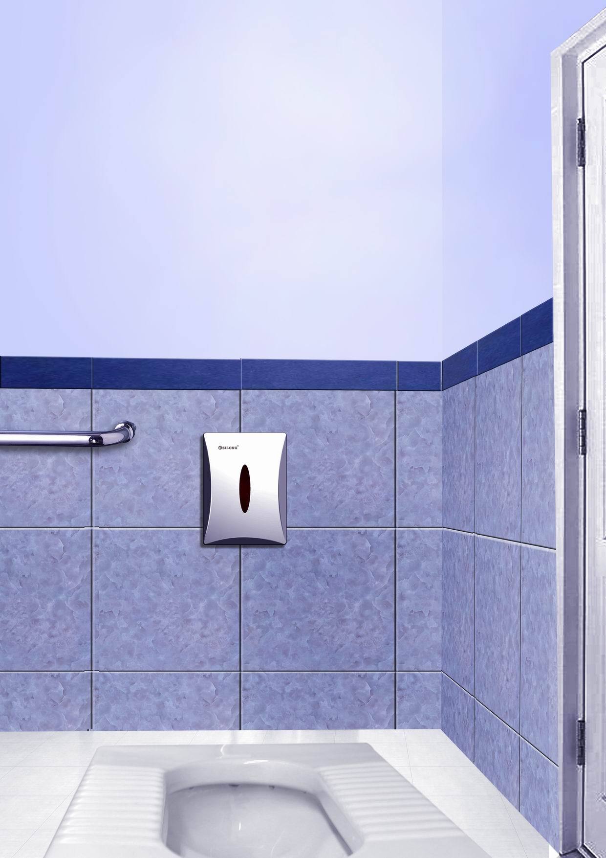 感应大便器志荣zilong蹲便器蹲坑全自动暗装感应套装htad18i