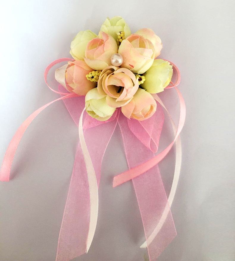 2016新款时尚主持人胸花10头婚庆胸花可赠送飘带婚庆用品