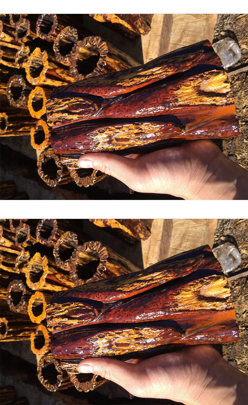 专业为木质笔筒 桫椤木笔筒办公室摆件创意办公用品