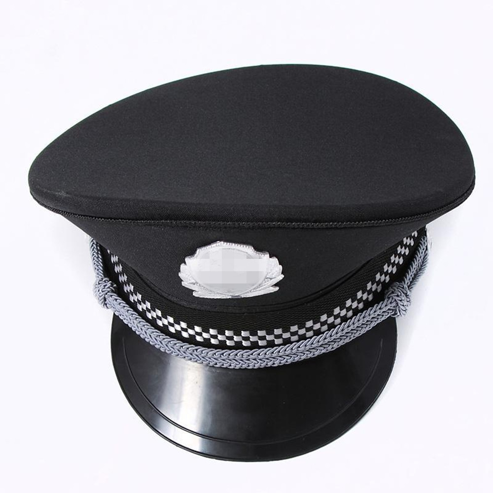 专业提供 保安大檐帽 保安服配件帽子 物业门卫保安大沿帽批发