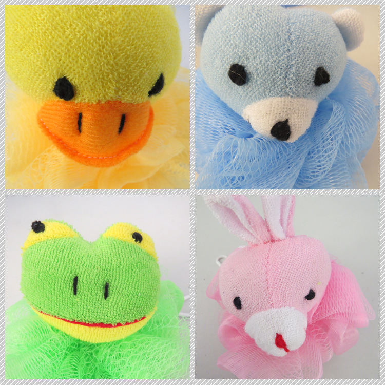 Manufacturers Supply Children's Cartoon Loofah Facial Cleanser Children's Loofah Cartoon Doll Animal Bath Flowers