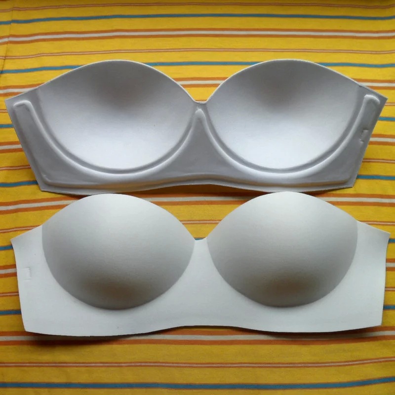 一体海绵胸杯 新娘婚纱无肩带胸杯 舞台演