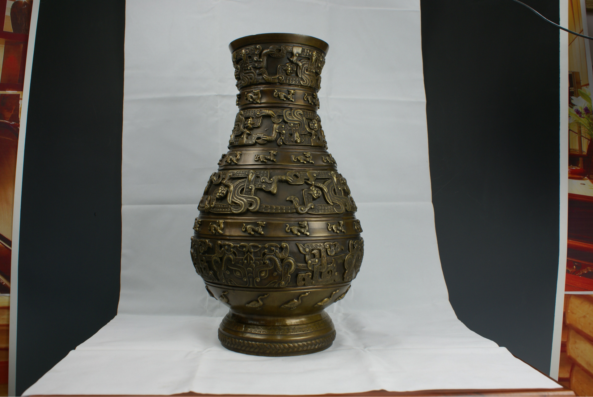 厂家**精致纯铜仿古花瓶 专业铜器定做现代铜器花瓶