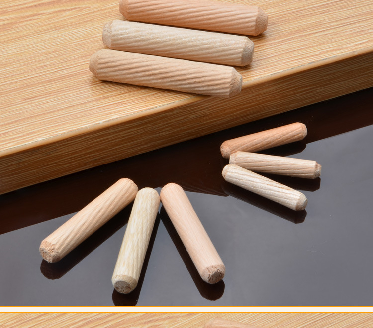 铭固 木榫木梢 板式家具连接件 实木圆棒形直斜纹 桦木按木荷木
