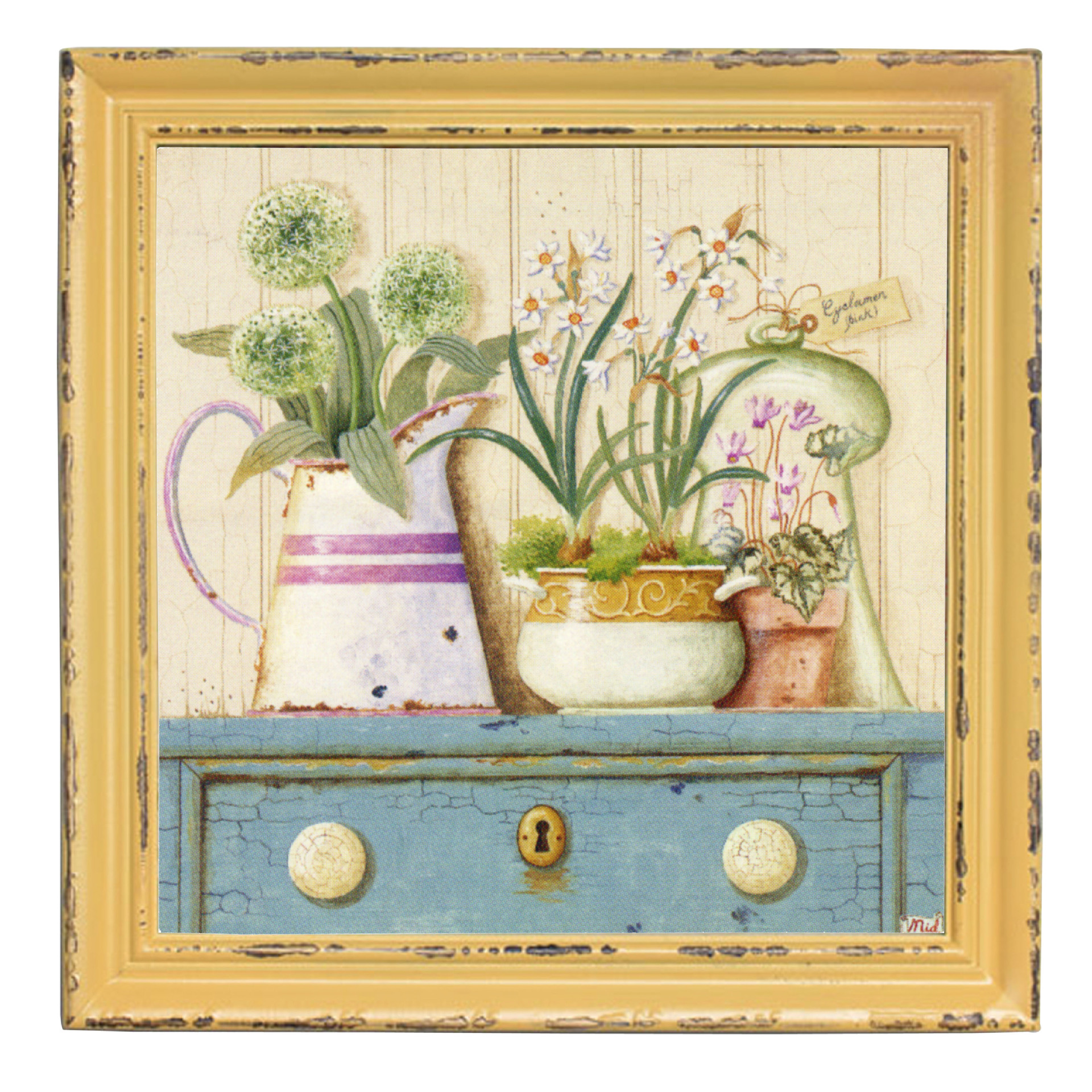 美式复古墙面有框装饰画木质欧式田园风格壁画壁挂饰