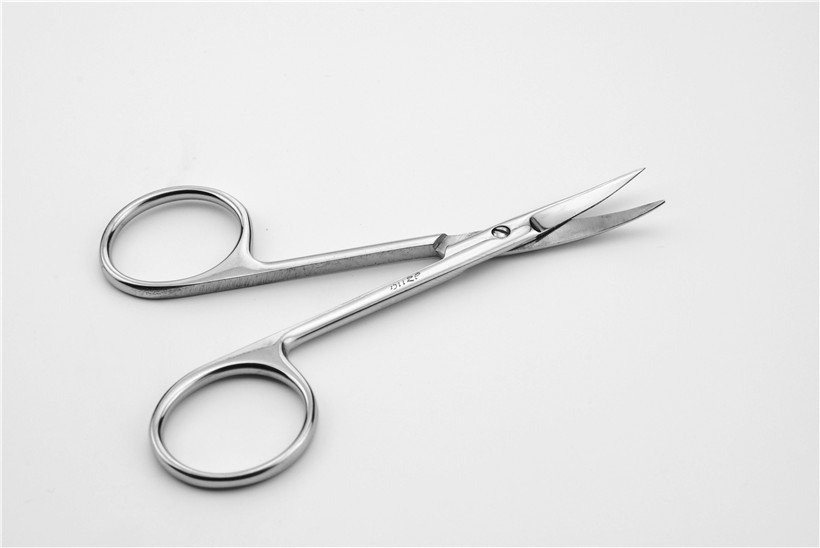 无镀层 眼科手术剪 10cm弯尖头 上海金钟手术器械