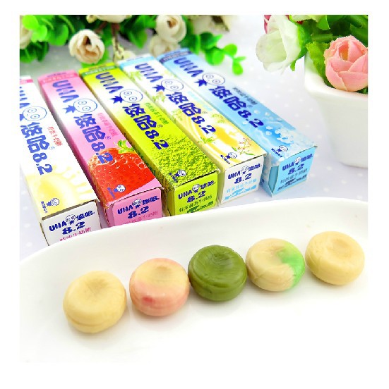 悠哈牛奶糖5种口味糖果批发 10条/盒 新日期