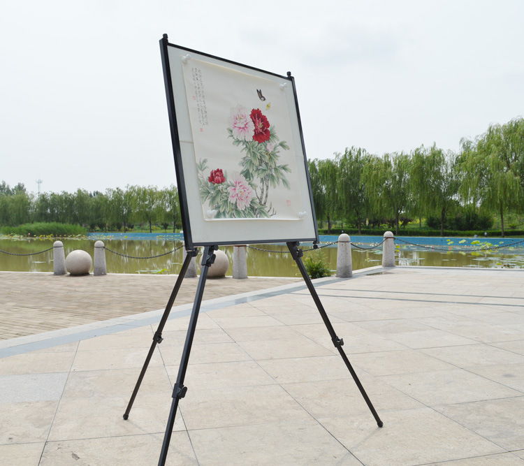 包邮国画写生画板 带毛毡画板斗方 国画室外伸缩画架