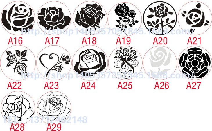 厂家直供玫瑰花图火漆印章定制复古封蜡印章信封请柬封口礼物封.